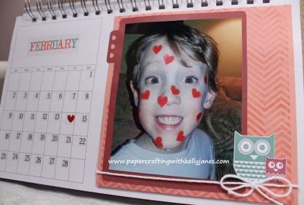 Karen Foster Desk Calendar enhanced with CTMH product 