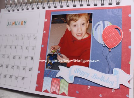 Karen Foster Desk Calendar enhanced with CTMH products