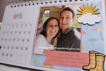Karen Foster Desk Calendar enhanced with CTMH products