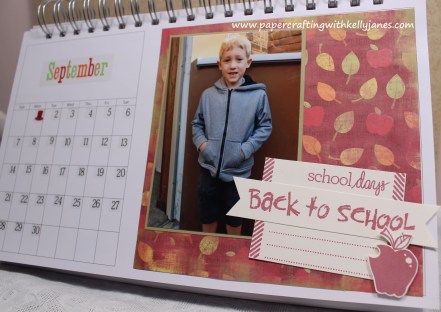 Karen Foster Calendar enhanced with CTMH products.