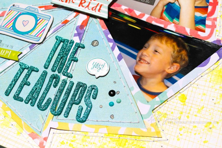 Scrapbook layout using cut file from Scrapbook Nerd designed by The Cut Shoppe