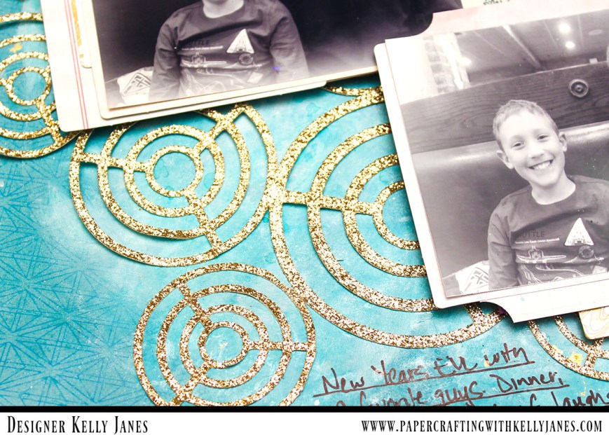 12x12 scrapbook layout using the Pink Paislee-Moonstruck Collection