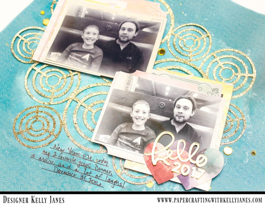 12x12 scrapbook layout using the Pink Paislee-Moonstruck Collection