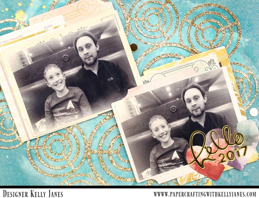 12x12 scrapbook layout using the Pink Paislee-Moonstruck Collection