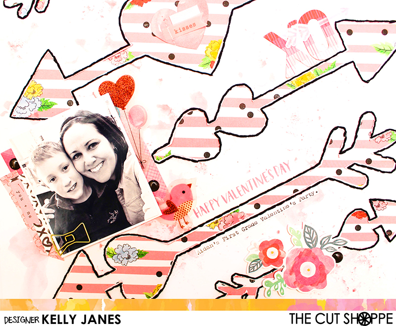 The Cut Shoppe | Cupid's Arrows | Shimelle-Little by Little, Crate Paper-Hello Love & Heart Day