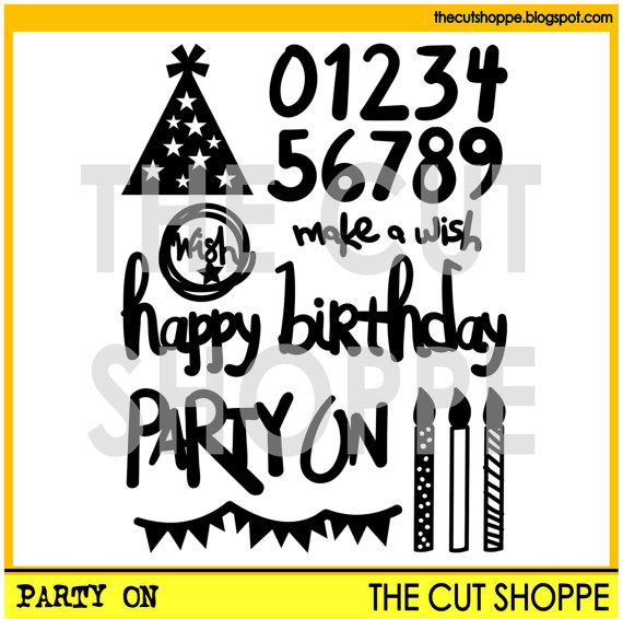 The Cut Shoppe | Party On Cut File