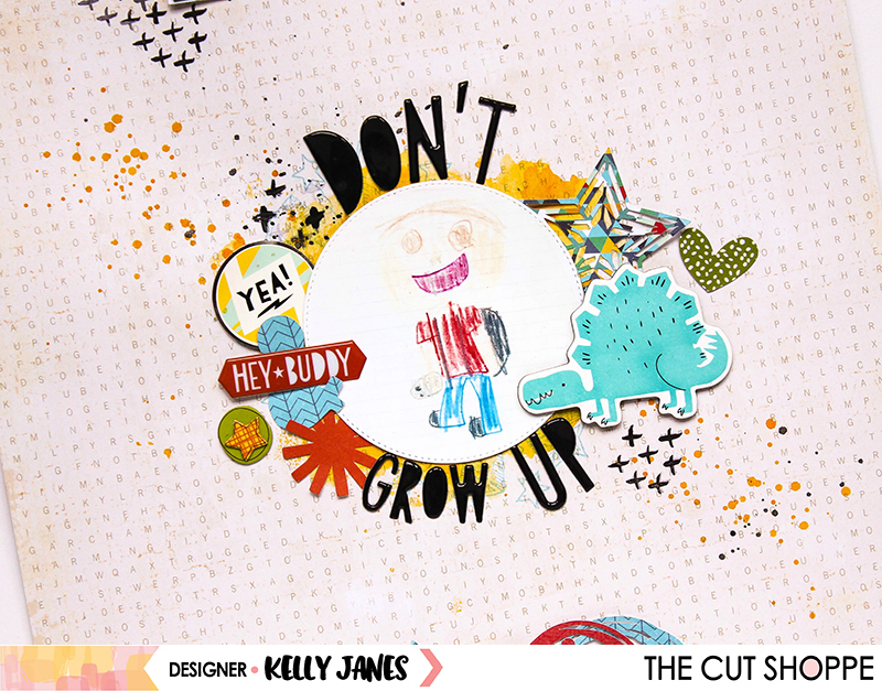 The Cut Shoppe, Everyday Essentials, You've Been Punc'd, Crate Paper, Cool Kid, 12x12, Scrapbook, Layout