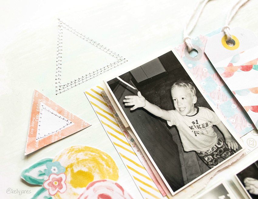 12x12 scrapbook layout using the It's Your Birthday free printable from Pretty Little Studio.