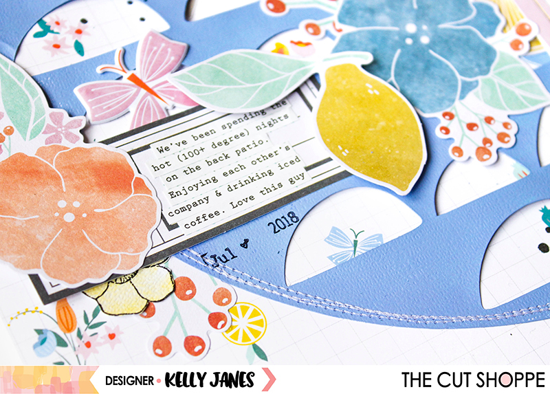 12x12 scrapbook layout for The Cut Shoppe using the Full Circle Cut File & the Pinkfresh Studio Simple & Sweet Collection.