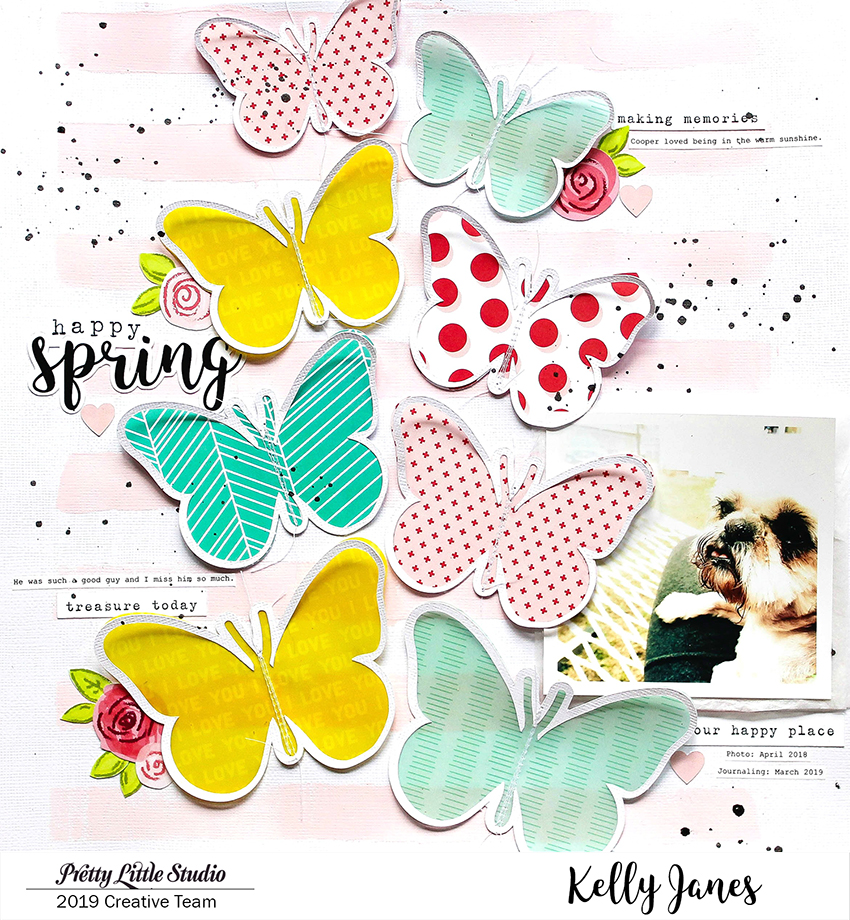 12x12 scrapbook layout for Pretty Little Studio using the XOXO Collection.