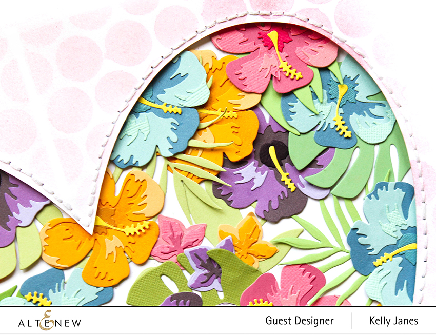 Altenew- Bubble Wrap Stencil - Hibiscus 3D Flower Die - Kelly Janes