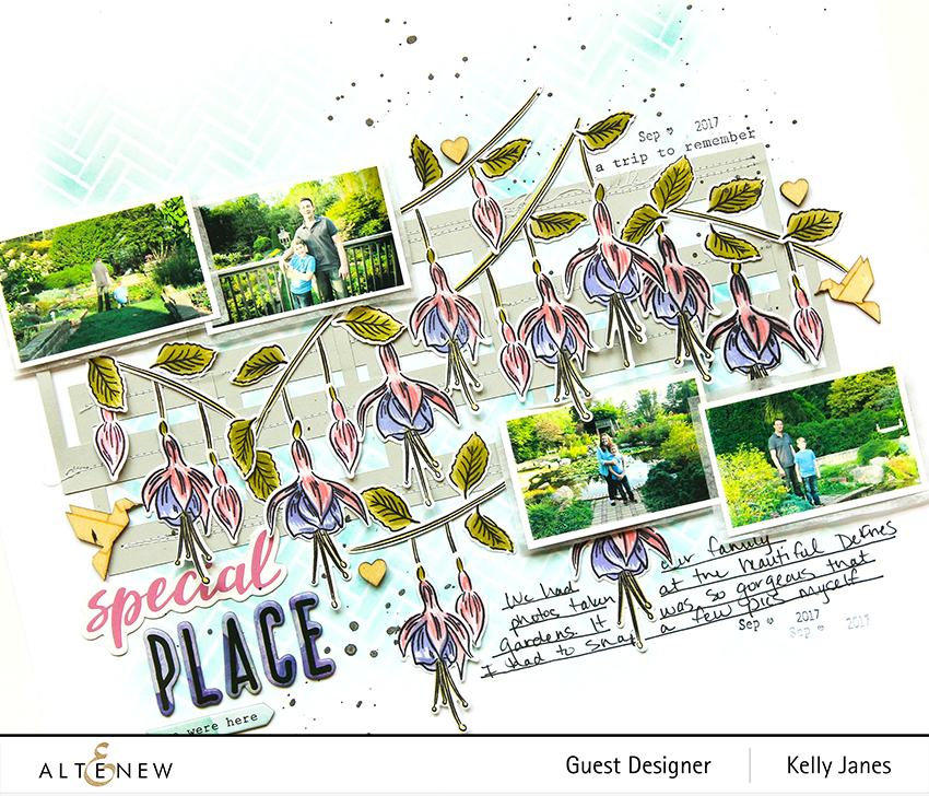 Altenew-Build-A-Flower Fuchsia Stamp Set - Kelly Janes