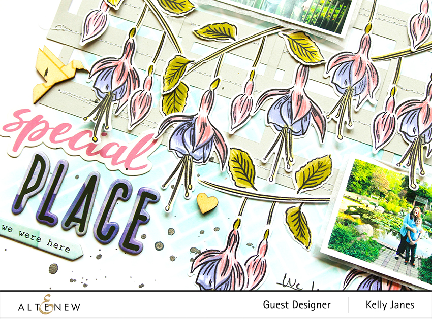 Altenew-Build-A-Flower Fuchsia Stamp Set - Kelly Janes