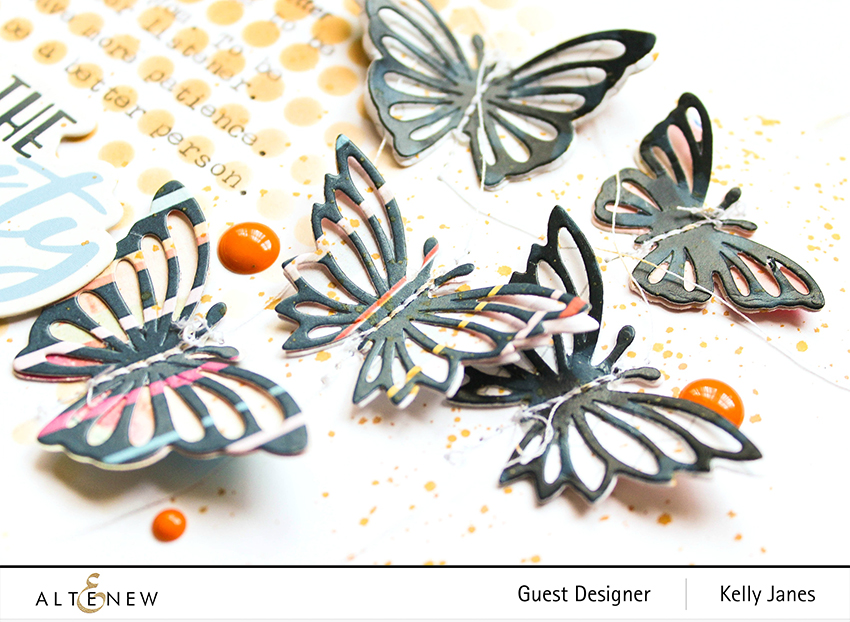 12x12 scrapbook layout using the Altenew Mix & Match Mariposa Die