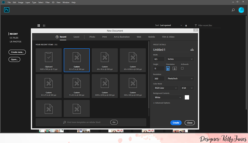 Customized Template in Photoshop to Resize Photos for the Classic Happy Planner.