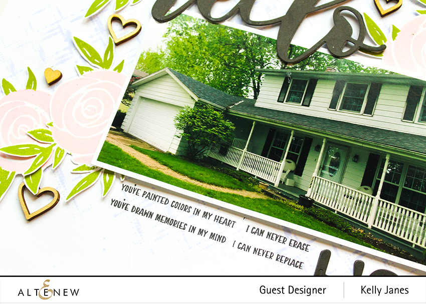 12X12 scrapbook layout using Altenew's February 2020 Stamp & Die New Release