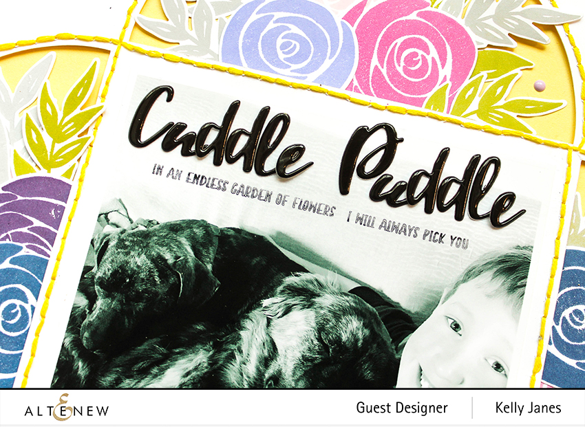 12X12 scrapbook layout using Altenew's February 2020 Stamp & Die New Release