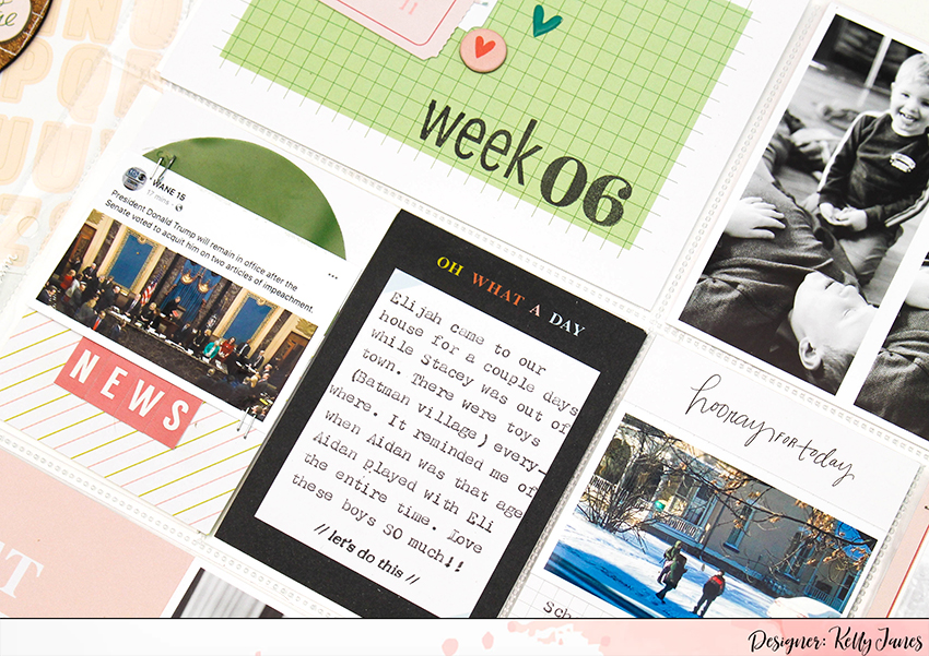 12x12 Project Life spread using the Studio Calico Documenter Kit.